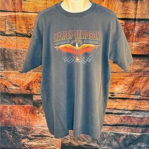 Harley-Davidson Charcoal Tee with Eagle Graphic